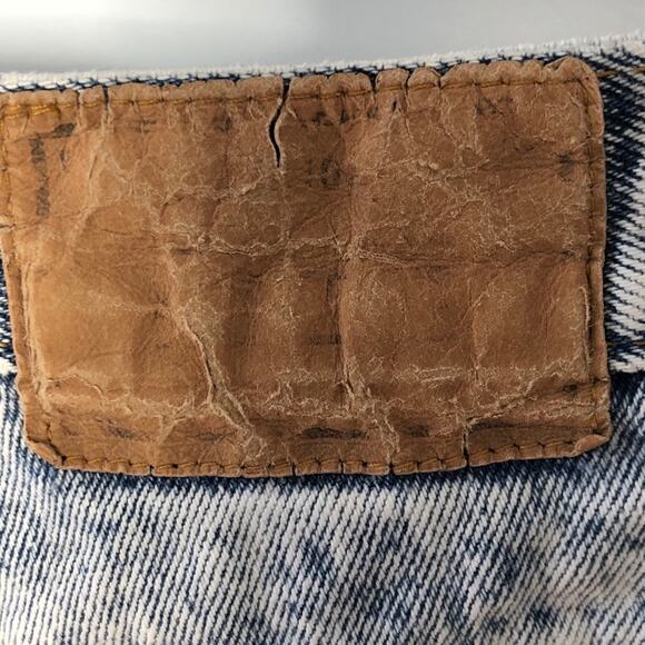 Palmetto's Vintage 1980s Acid Wash High Rise Denim Mini Skirt size 9 - Picture 11 of 13